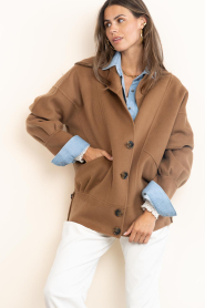 Janice |  Wool cashmere jacket Seth | camel | Picture 6