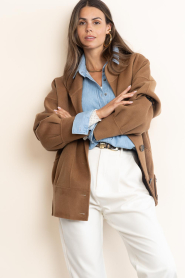 Janice |  Wool cashmere jacket Seth | camel | Picture 4