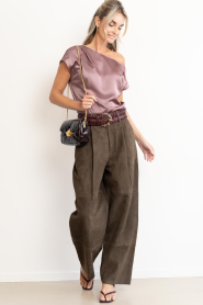 Janice :  Suède pants Balti | green - img2