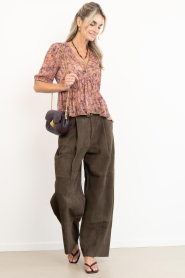 Janice :  Suède pants Balti | green - img3