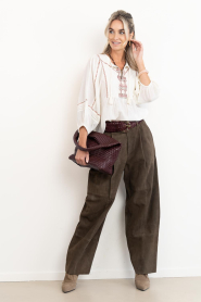 Janice :  Suède pants Balti | green - img4
