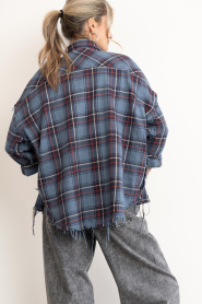 Janice :  Checkered blouse Darter | blue - img6