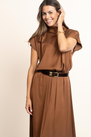 Drykorn :  Satin top Alari | copper - img2