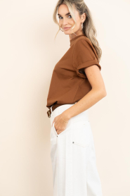 Drykorn :  T-shirt with shoulder pads Tadura | copper - img7