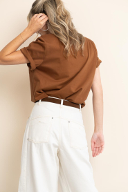 Drykorn :  T-shirt with shoulder pads Tadura | copper - img8