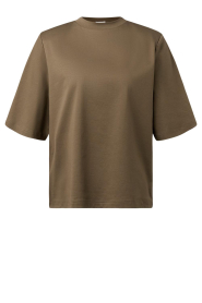 Drykorn |  T-shirt with shoulder pads Tadura | brown | Picture 1