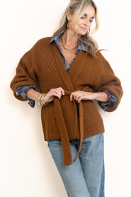 Drykorn :  Soft wrap cardigan Wilkie | cognac  - img6