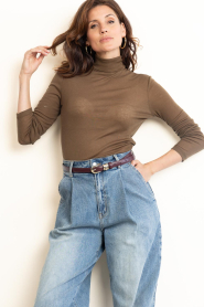 Drykorn |  Wool turtleneck Zerafne | taupe | Picture 5
