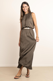 Drykorn |  Satin dress Filina | green | Picture 4