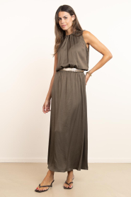 Drykorn |  Satin dress Filina | green | Picture 5