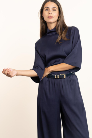 Drykorn :  Satin top Aletia | blue - img4