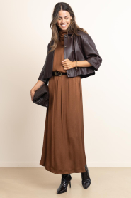 Drykorn |  Satin midi dress Idonea | copper | Picture 2