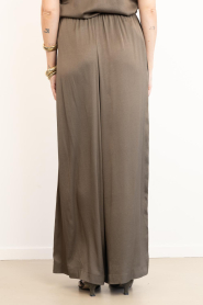 Drykorn :  Satin wide trousers Tweezer | green - img6