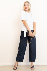 Drykorn :  Cropped barrel jeans Swore | blue - img2