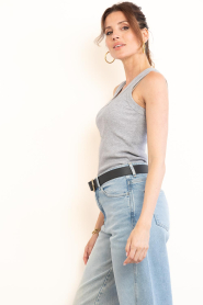 Drykorn :  Baby rib singlet Tavira | grey - img6