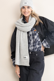 Drykorn :  Wool blend beanie Enai | grey  - img4