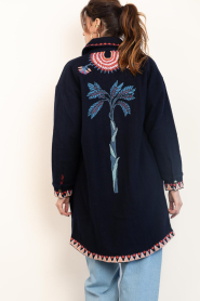 Wild |  Boho Embroidered jacket Angele | blue | Picture 7