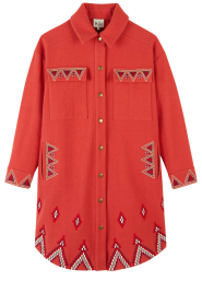 Wild |  Boho Embroidered jacket Angele | red | Picture 1