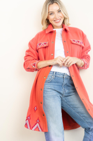 Wild |  Boho Embroidered jacket Angele | red | Picture 2