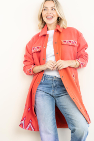 Wild |  Boho Embroidered jacket Angele | red | Picture 4