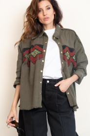 Wild :  Boho jacket Josefa | green - img2