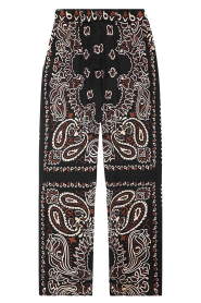 Wild |  Satin paisley pants Jaylen | black