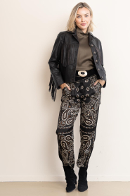 Wild |  Satin paisley pants Jaylen | black | Picture 3