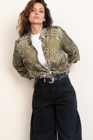 Wild :  Satin paisley blouse Fayruz | green - img5
