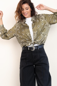 Wild :  Satin paisley blouse Fayruz | green - img2
