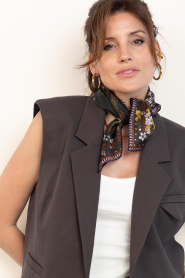 Wild :  Silk scarf with print Mini Panthere | pink - img2