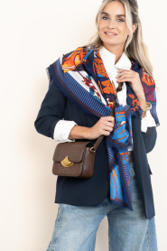 Wild :  Scarf with print Maxi Machu Pichu | blue - img5