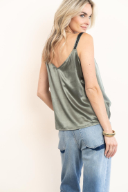 Milla |  Shiny top with lace Lucy | green | Picture 7