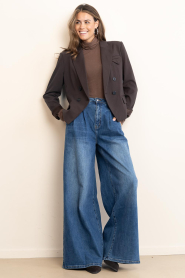 Milla |  Stretch tencel top Elin | brown | Picture 3