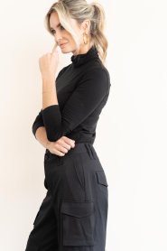 Milla |  Stretch tencel top Elin | black | Picture 6