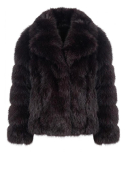 Badits |  Faux fur jacket Munich | burgundy | Picture 1