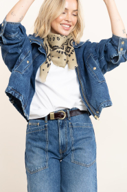 Badits :  Lined denim bomber Mariola | blue - img5