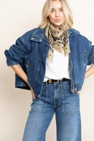 Badits :  Lined denim bomber Mariola | blue - img6