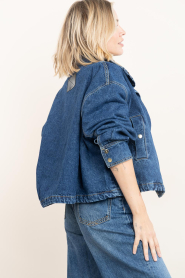 Badits :  Lined denim bomber Mariola | blue - img7