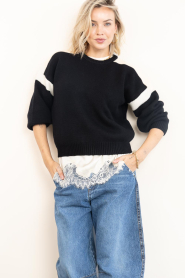 Badits |  Soft sweater with stripe detail Rosi | black | Picture 2
