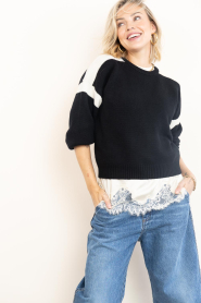 Badits |  Soft sweater with stripe detail Rosi | black | Picture 5