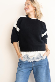 Badits |  Soft sweater with stripe detail Rosi | black | Picture 6
