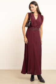 Louizon |  Sleeveless dress Cercy | burgundy | Picture 4