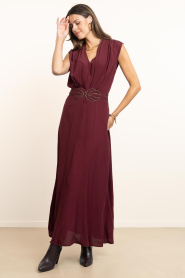 Louizon |  Sleeveless dress Cercy | burgundy | Picture 5