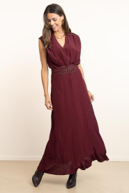 Louizon |  Sleeveless dress Cercy | burgundy | Picture 6