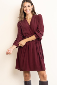 Louizon |  Viscose dress Craon | burgundy | Picture 4