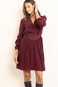 Louizon |  Viscose dress Craon | burgundy | Picture 2