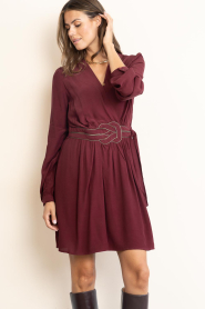 Louizon |  Viscose dress Craon | burgundy | Picture 5
