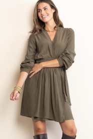 Louizon |  Viscose dress Craon | green | Picture 2
