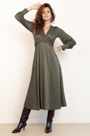 Louizon |  Lurex stretch maxi dress Ethan | gold | Picture 5
