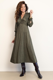 Louizon |  Lurex stretch maxi dress Ethan | gold | Picture 6